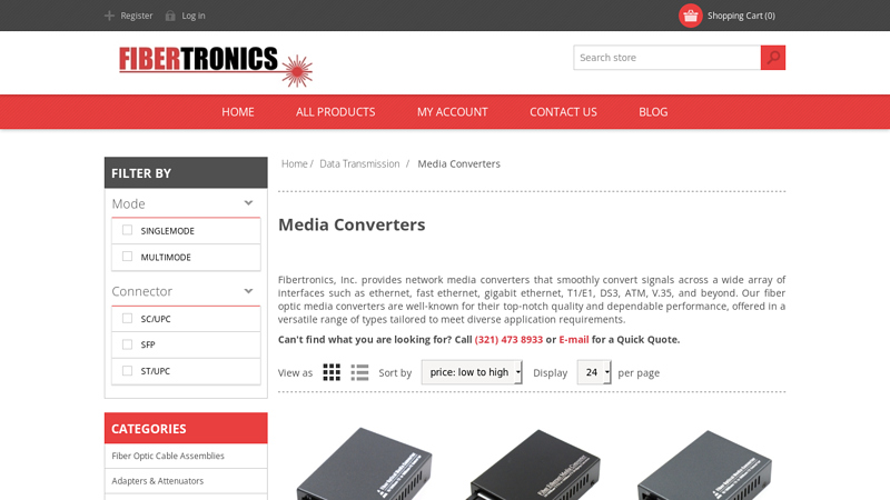 Fiber to Ethernet Media Converter