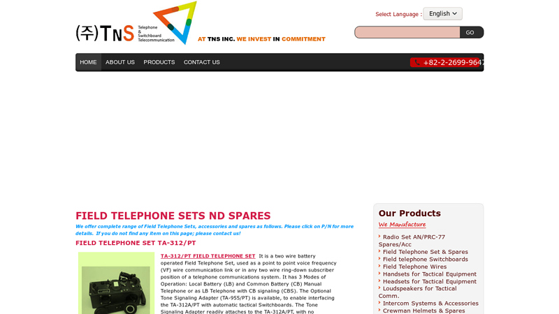 field telephone sets nd spares