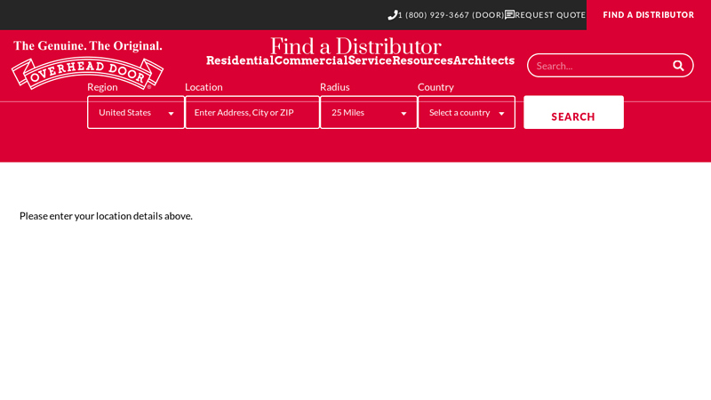 Find a Distributor Location