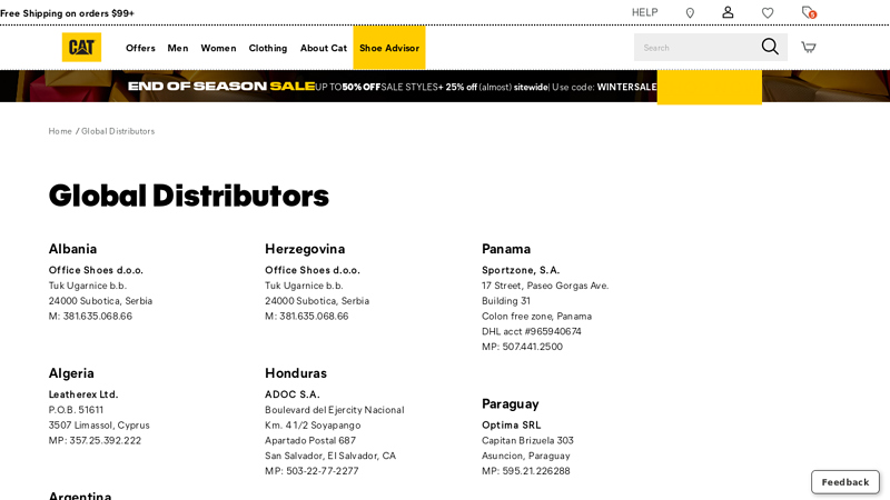 Find Authorized CAT Footwear Distributors