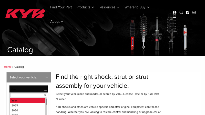 Find the right, shock, strut or strut assembly for your vehicle.