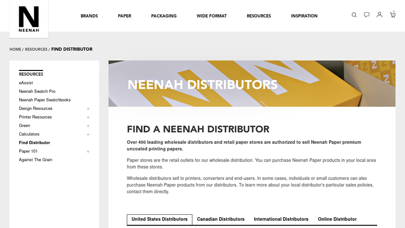 Find Your Neenah Paper Distributors & Retail Store Locations