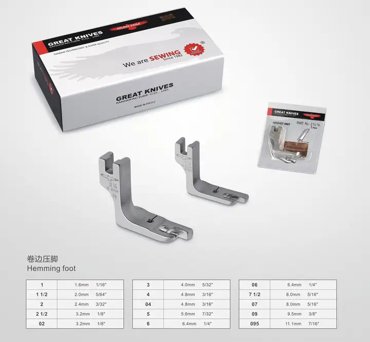 Find Your next Hem Presser Foot Online at GOLDEN EAGLE