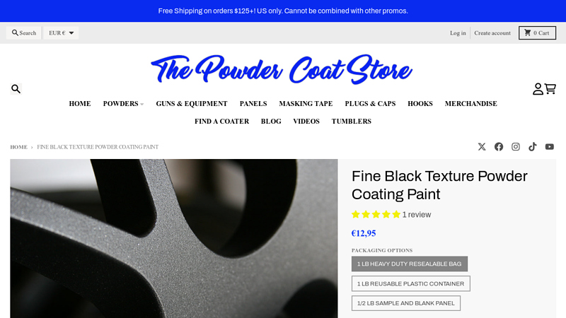 Fine Black Texture Powder Coating Paint