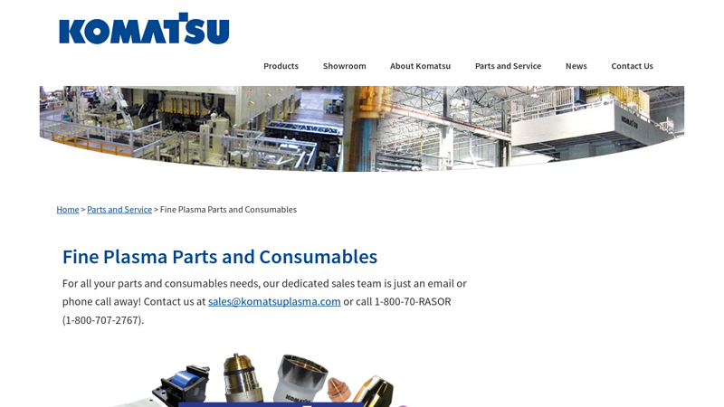 Fine Plasma Parts and Consumables