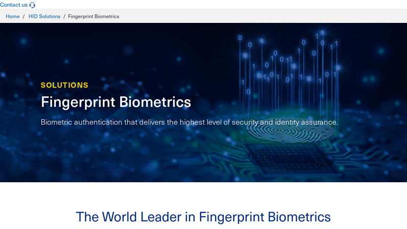 Fingerprint Biometric Authentication and Verification