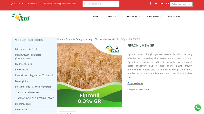 Fipronil 0.3% GR