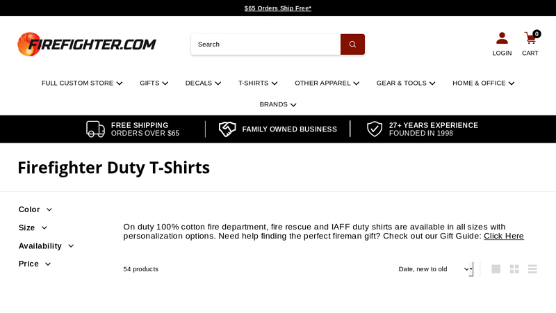 Fire Department Duty T-Shirts custom t-shirts