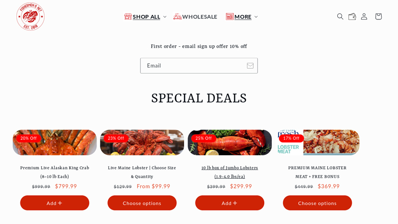 Fishermen's Net: Best Place To Order Maine Lobster Online