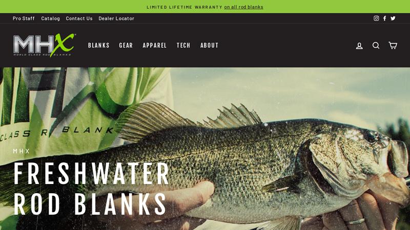 FishMHX Custom Fishing Rod Blanks