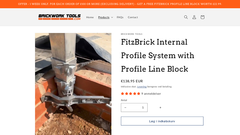 FitzBrick Internal Profile System with Profile Line Block