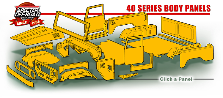 FJ40 and FJ45 Aftermarket Reproduction Body Tub Panels