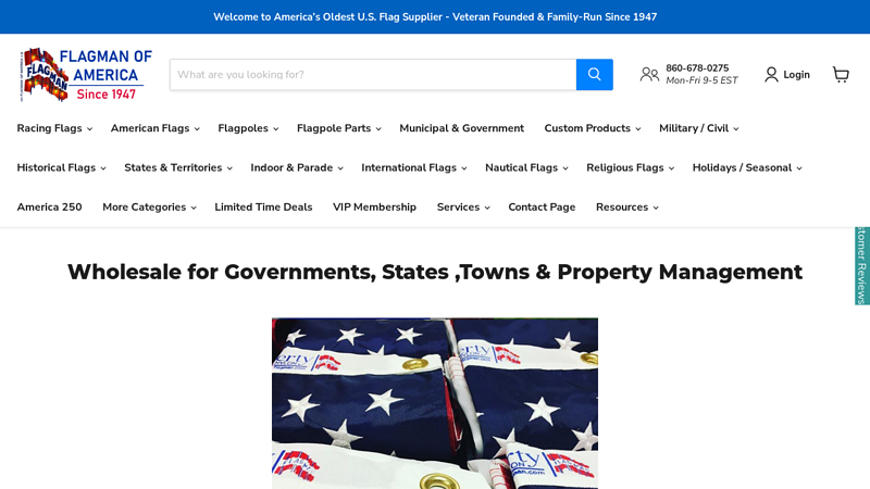 Flag Wholesale for Towns, States, Governments & Property ...