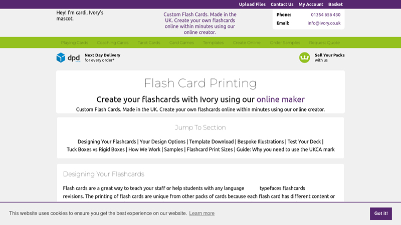 Flash Card Printing