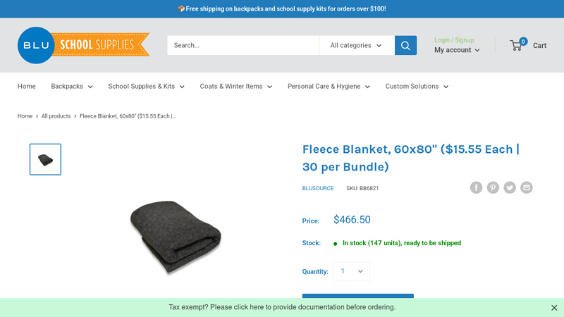 Fleece Blanket, 60x80