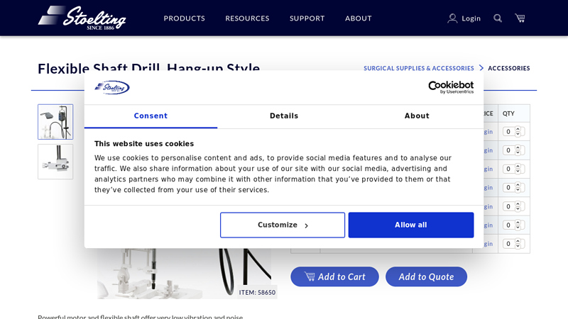 Flexible Shaft Drill, Hang