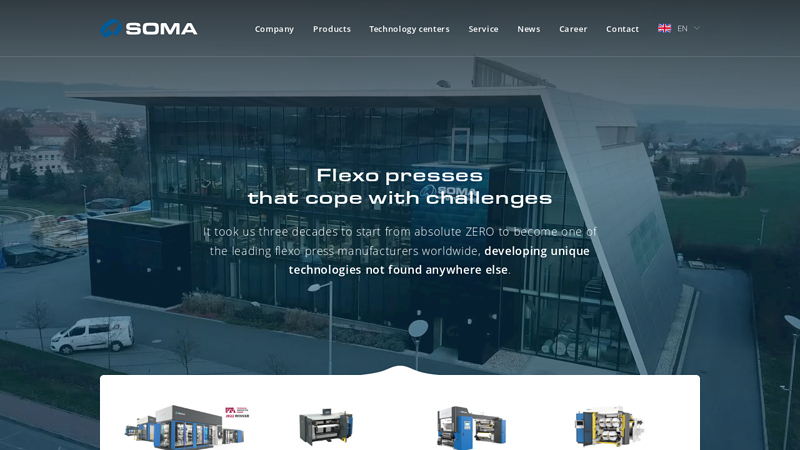 Flexo presses that cope with challenges · SOMA