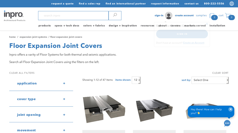 Floor Expansion Joint Covers - Thermal & Seismic Joints