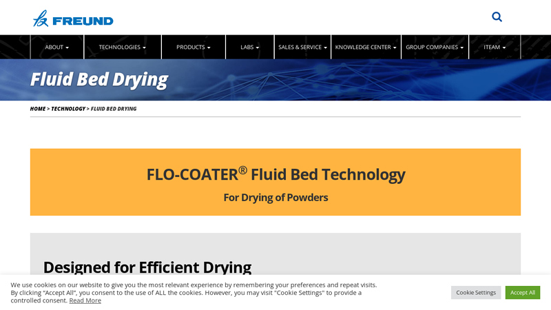 Fluid Bed: Drying