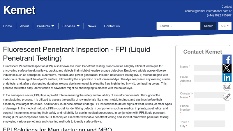 Fluorescent Penetrant Inspection