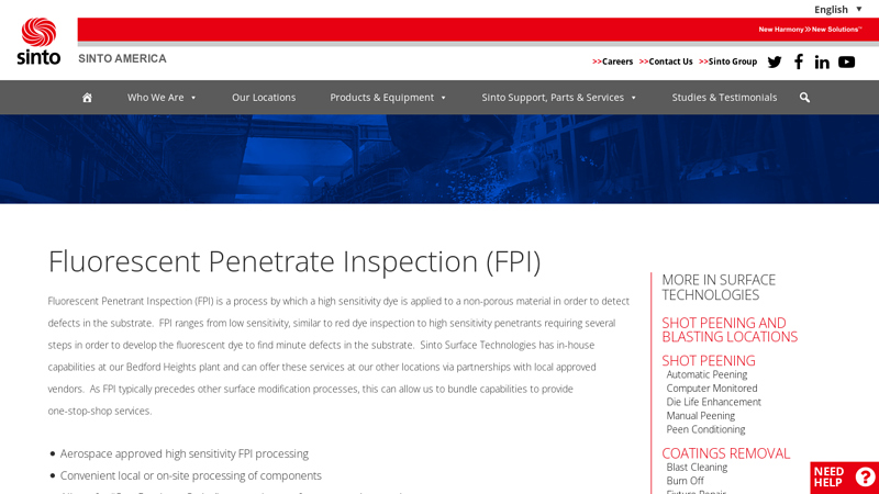 Fluorescent Penetrate Inspection (FPI)