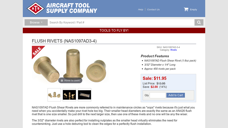 flush rivets (nas1097ad3