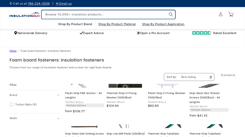 Foam Board Fasteners