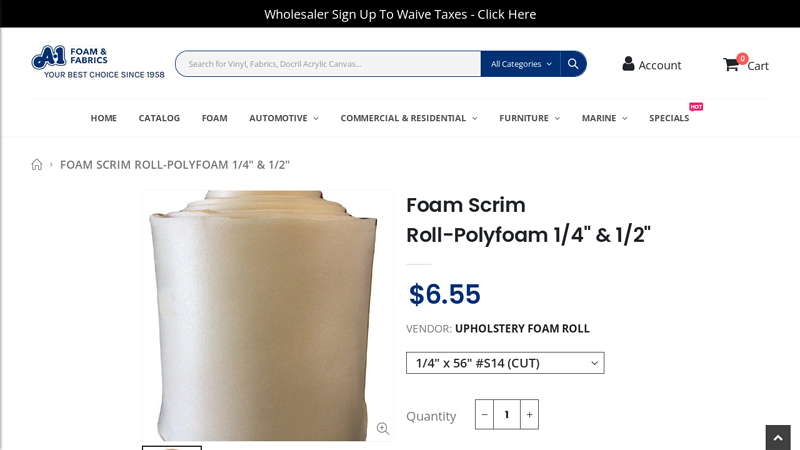 Foam Scrim Roll
