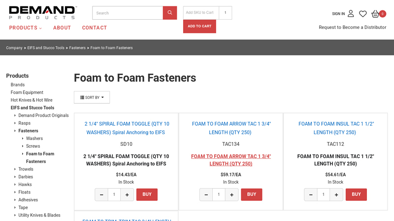 Foam to Foam Fasteners
