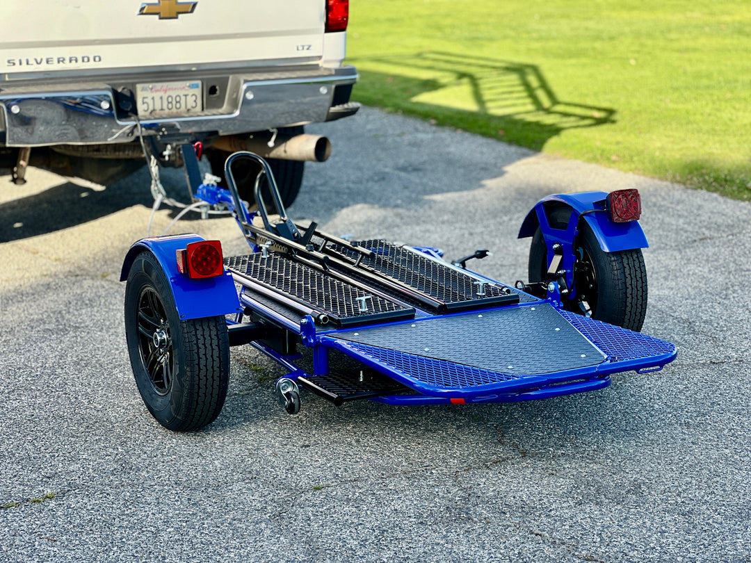 folding trailers for transporting motorcycles