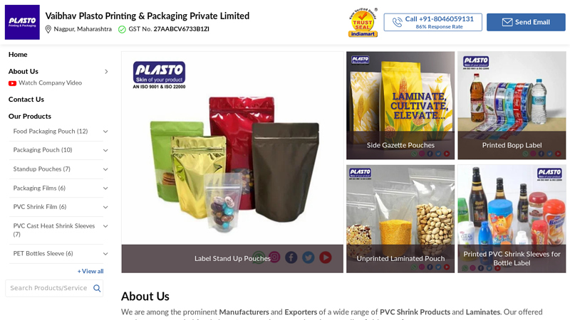 Food Packaging Pouch Manufacturer