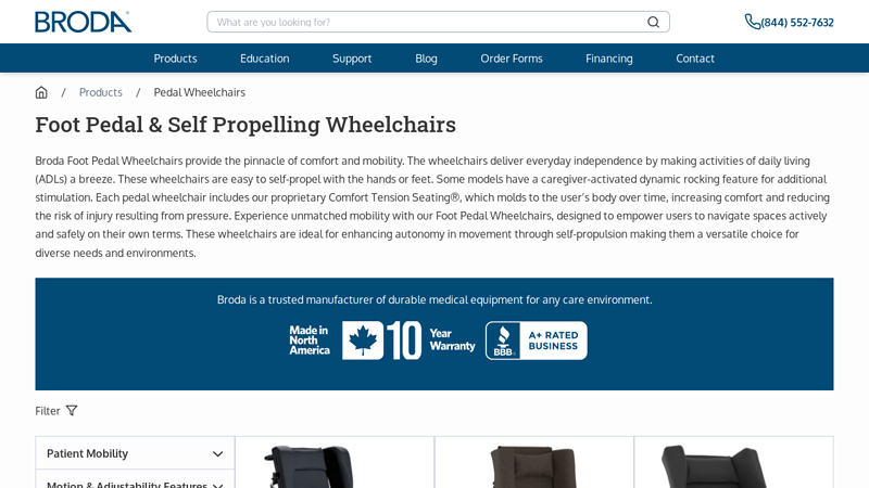 Foot Pedal Wheelchairs for Independence & Mobility