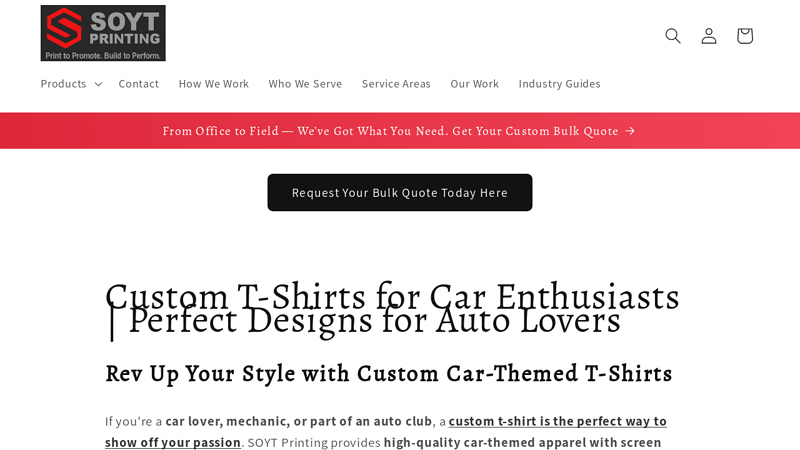 for Car Enthusiasts custom t-shirts