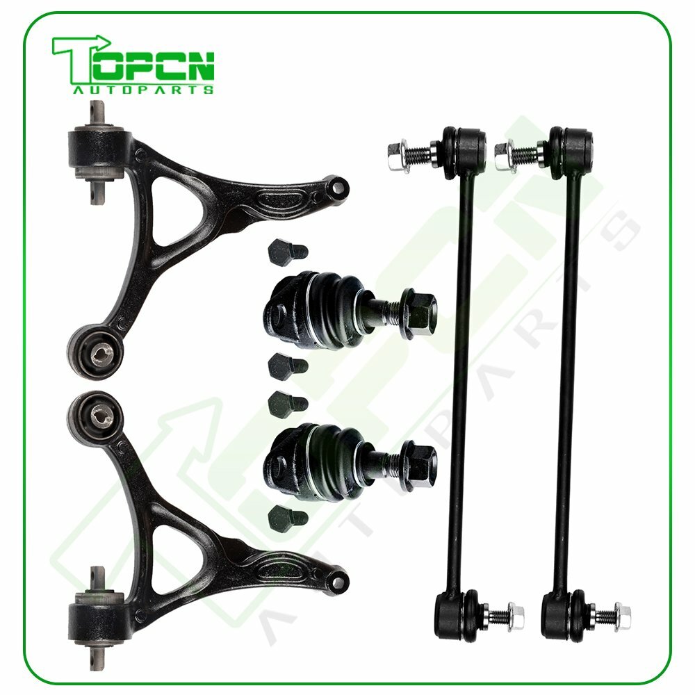 For Volvo XC90 6PCS Front Lower Control Arms Sway Bars Ball ...