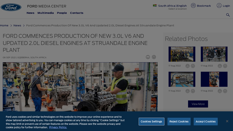 Ford Commences Production of New 3.0L V6 and Updated 2.0L ...