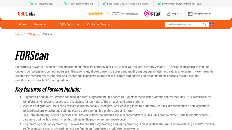 FORScan: Specialized Ford Diagnostics & Customization