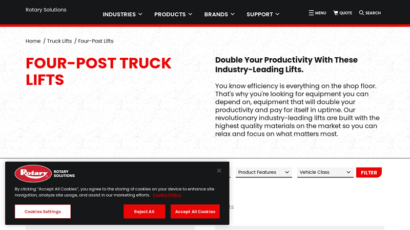 Four-Post Truck Lifts