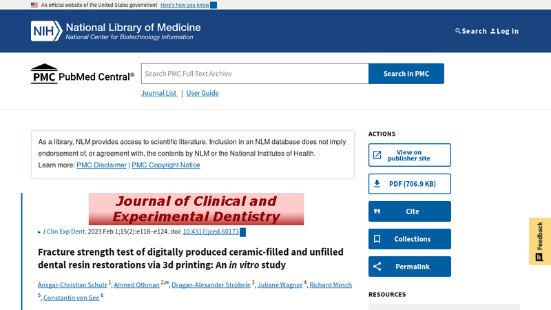 Fracture strength test of digitally produced ceramic