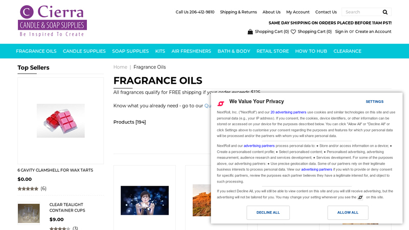 Fragrance Oils for Candles, Soap and Air Fresheners