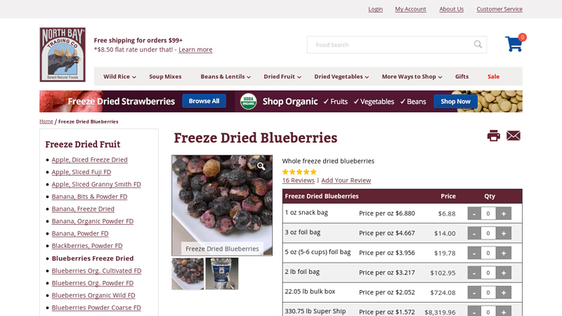 Freeze Dried Blueberries