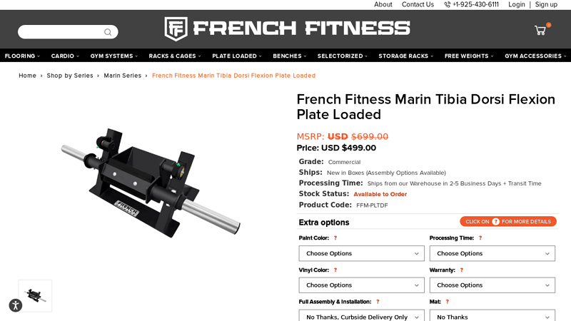 French Fitness Marin Tibia Dorsi Flexion Plate Loaded