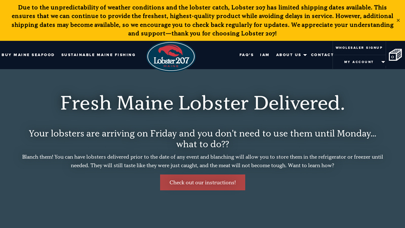 Fresh & Live Maine Lobster