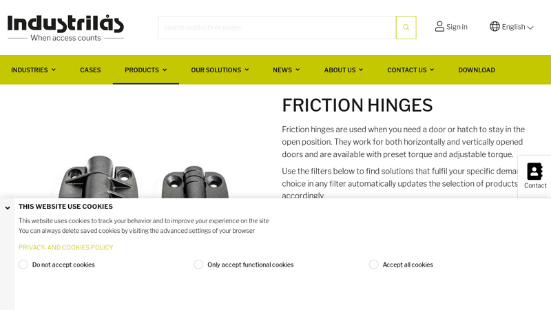 Friction hinges