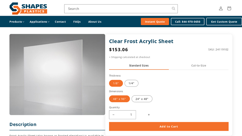 Frosted Acrylic Sheet