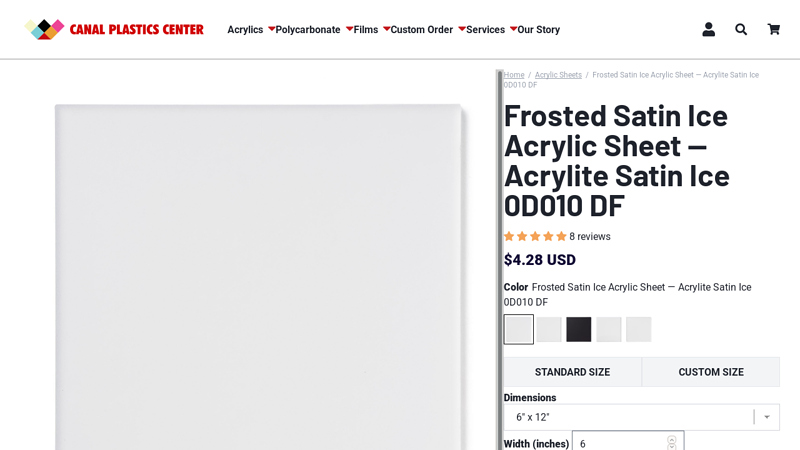 Frosted Satin Ice Acrylic Sheet