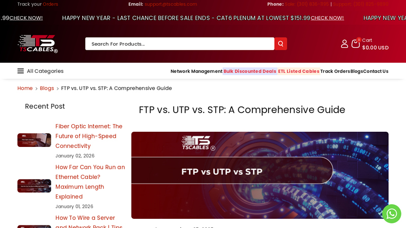 FTP vs. UTP vs. STP: A Comprehensive Guide