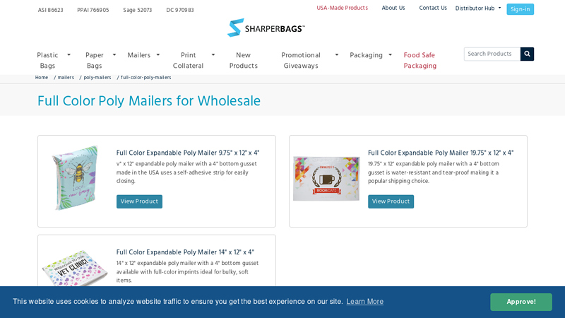 Full Color Poly Mailers for Wholesale