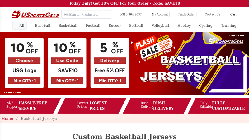 Fully Custom Basketball Jerseys Bulk from $19.99