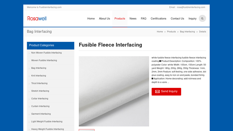 Fusible Fleece Interfacing Manufacturer