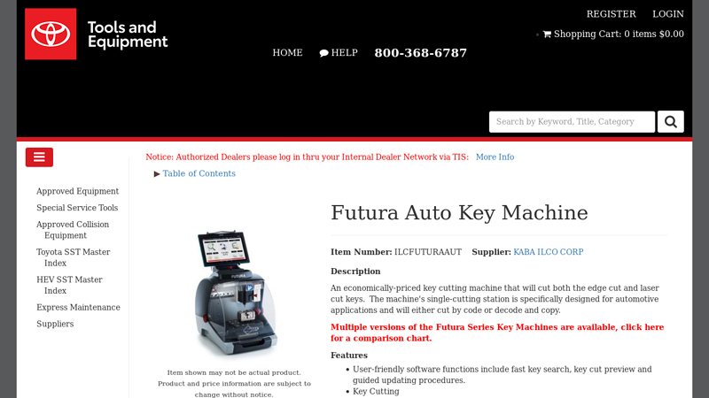 Futura Auto Key Machine